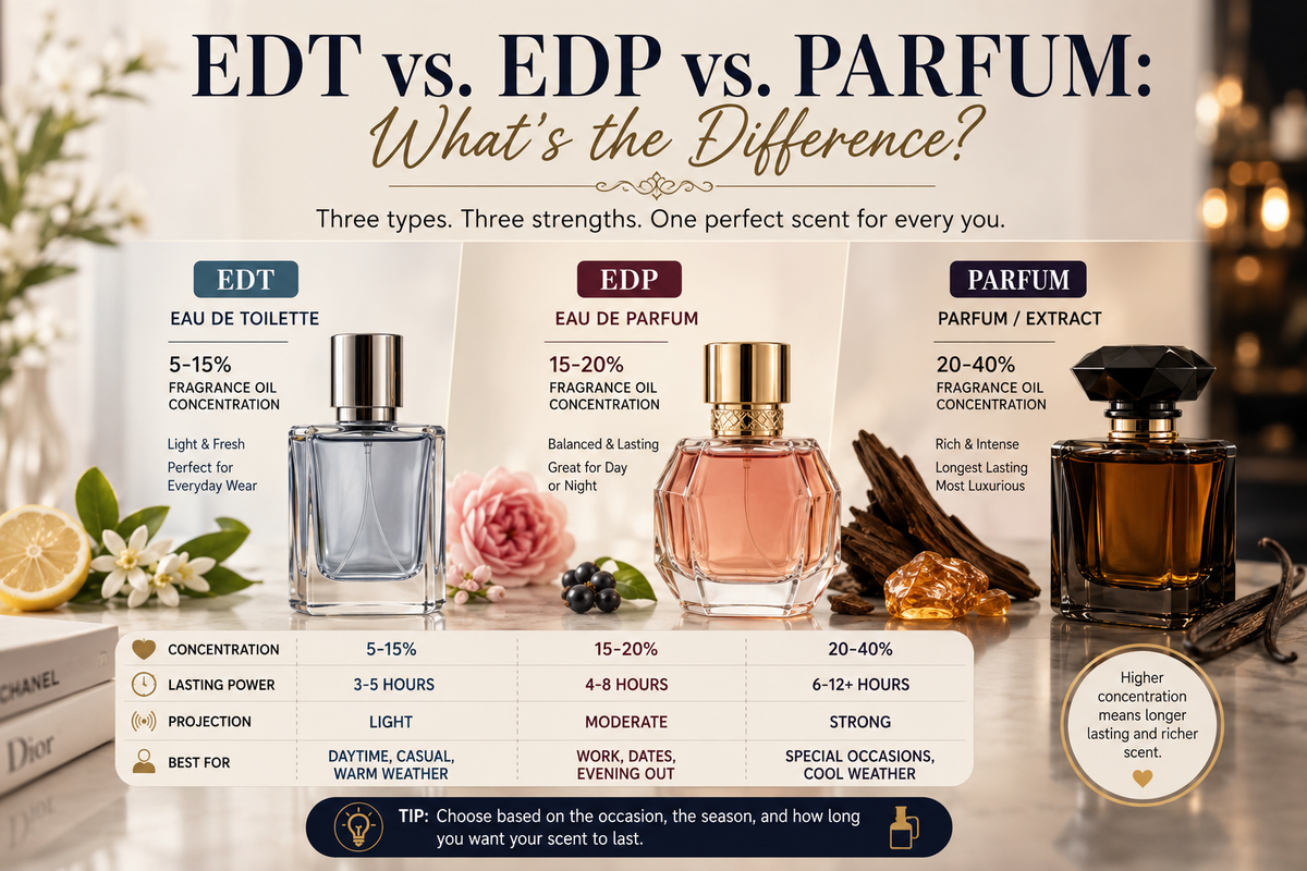 EDT vs. EDP vs. Parfum: What’s the Difference?