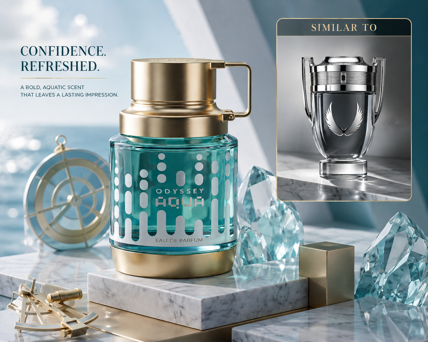 Armaf Odyssey Aqua | Fresh Aquatic Men's Fragrance | Long-Lasting Summer Cologne