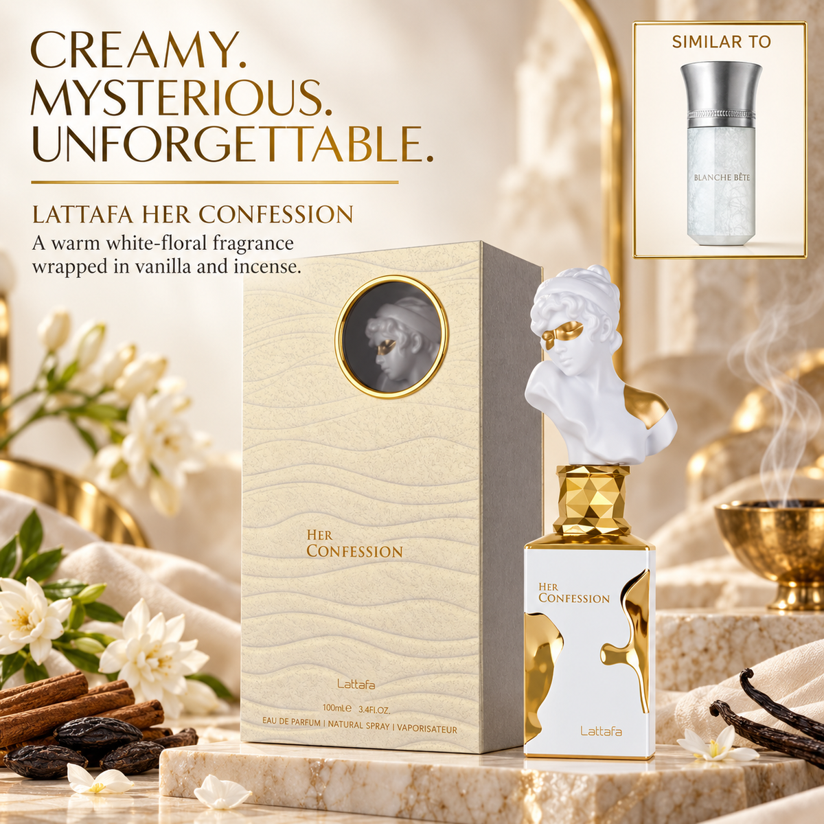 Lattafa Her Confession | Creamy Long-Lasting Women’s Perfume