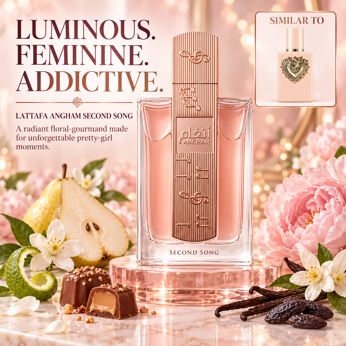 Lattafa Angham Second Song | Fresh Floral Gourmand Women’s Perfume