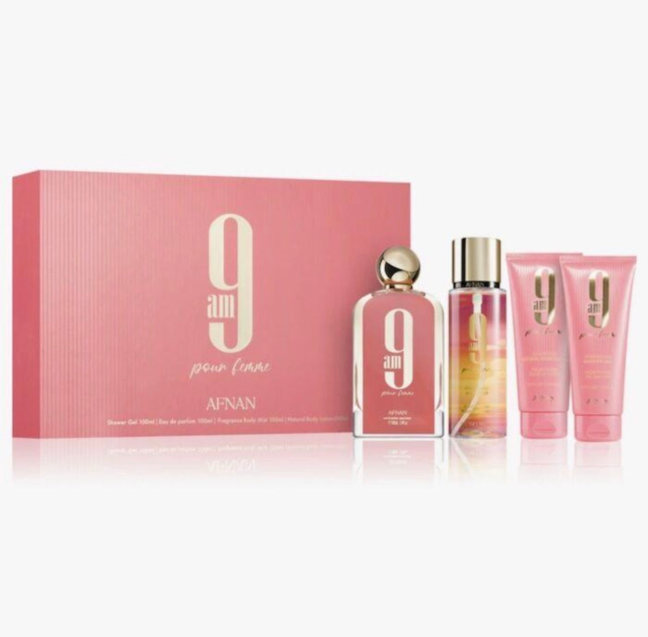 Afnan 9AM Pour Femme 4-Piece Gift Set | Women's Perfume Gift Set