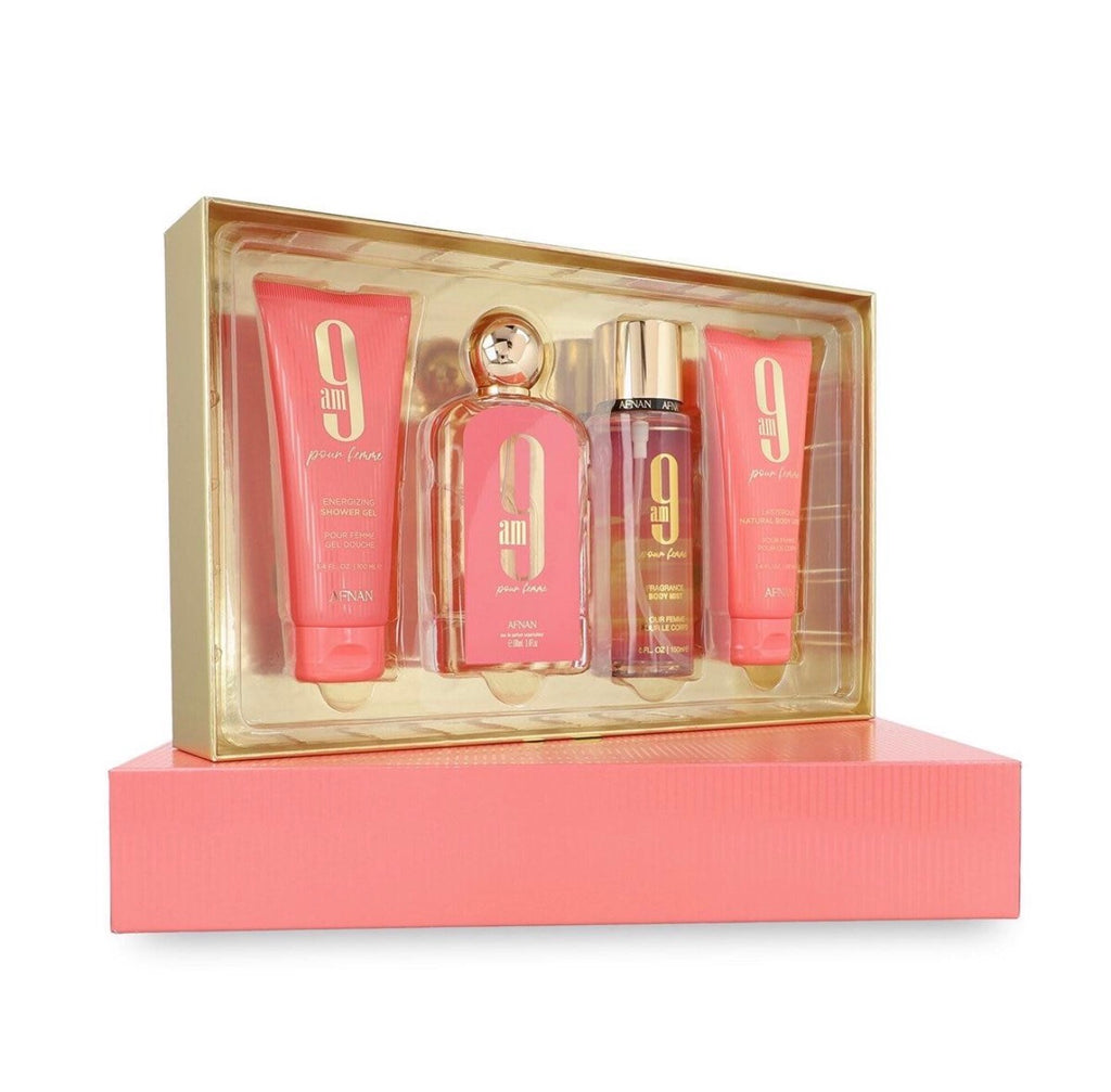 Afnan 9AM Pour Femme 4-Piece Gift Set | Women's Perfume Gift Set