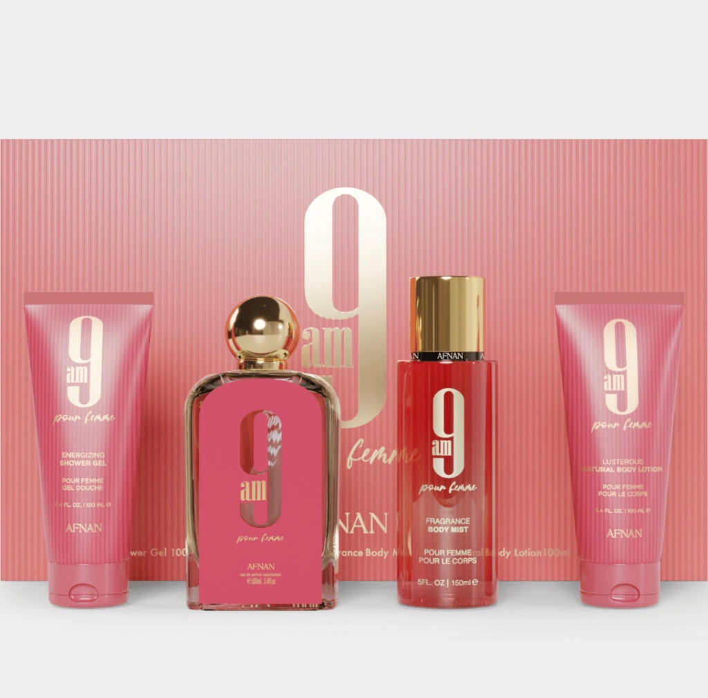 Afnan 9AM Pour Femme 4-Piece Gift Set | Women's Perfume Gift Set