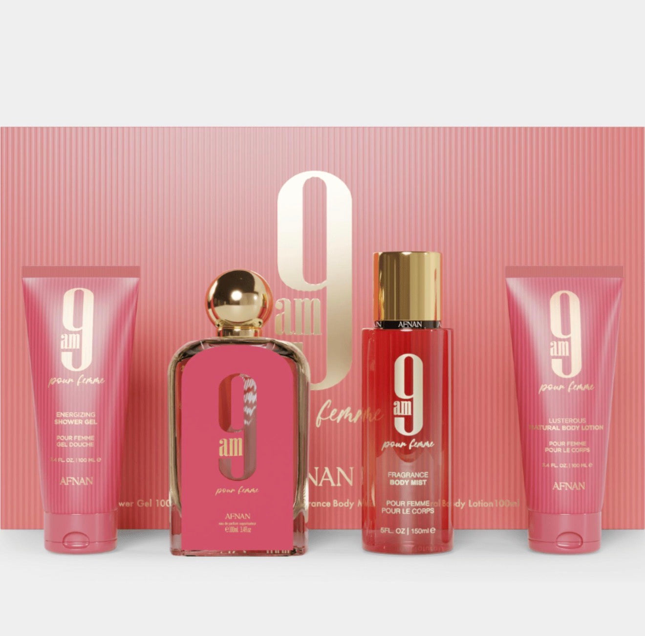 Afnan 9AM Pour Femme 4-Piece Gift Set | Women's Perfume Gift Set