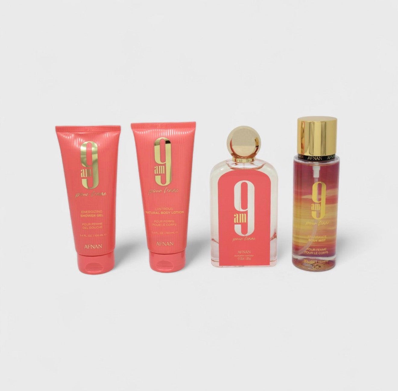 Afnan 9AM Pour Femme 4-Piece Gift Set | Women's Perfume Gift Set