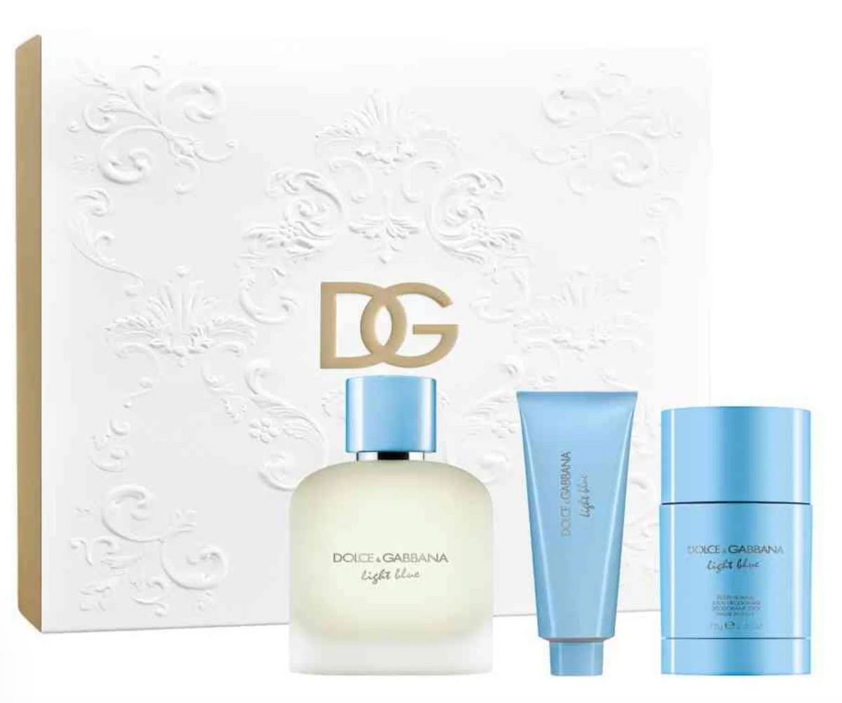 Dolce & Gabbana Light Blue Pour Homme 3-Piece Gift Set | Luxury Men’s Fragrance Set